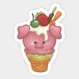 Pig Gelato Sticker